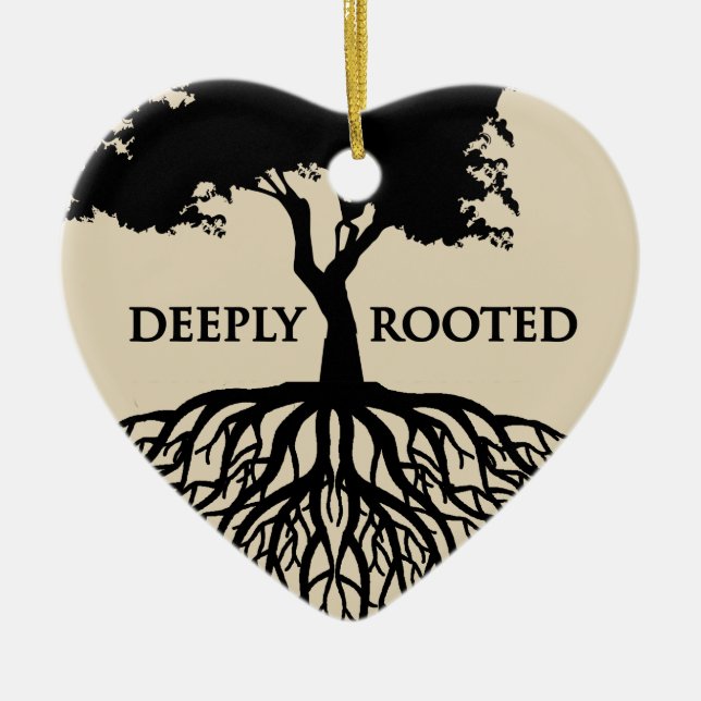 Deeply Rooted Ceramic Ornament (Front)