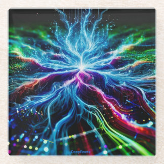 DeepRoots in cyberspace Glass Coaster