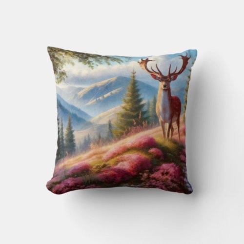 Deer 1 throw pillow