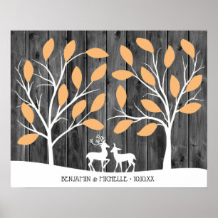 Deer - 25 Signature Guest Book Alternative