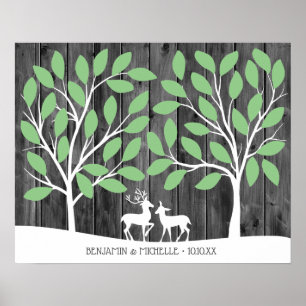 Deer - 50 Signature Guest Book Alternative