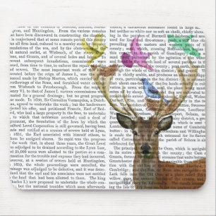 Deer and Birds Nests Pastel Shades Mouse Pad
