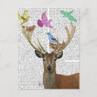 Deer and Birds Nests Pastel Shades