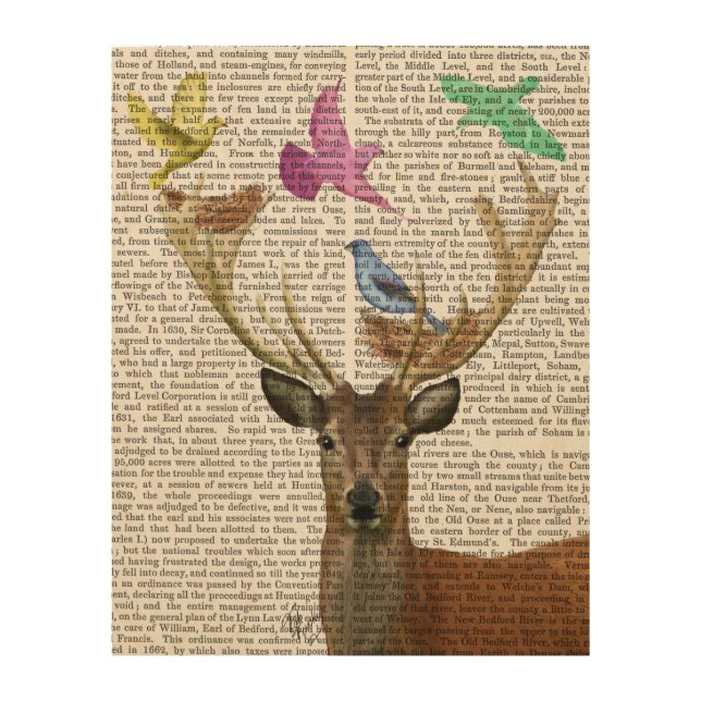 Deer and Birds Nests Pastel Shades Wood Wall Art (Front)