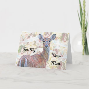Deer and Dove Pattern Mother's Day Card