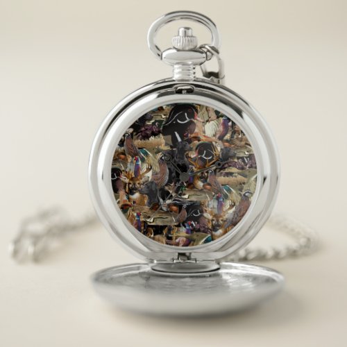 Deer and Duck Hunting Gifts Wildlife  Pocket Watch