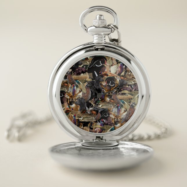 Deer and Duck Hunting Gifts, Wildlife  Pocket Watch (Inside)