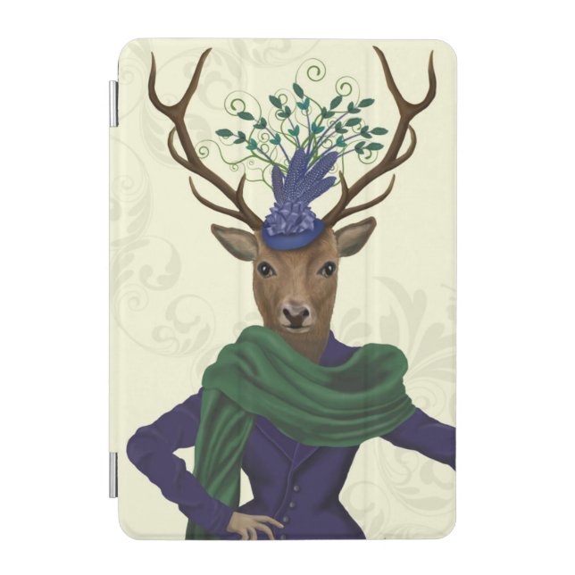 Deer and Fascinator 2 iPad Mini Cover (Front)