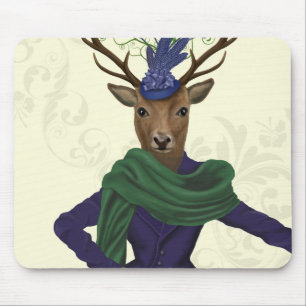 Deer and Fascinator 2 Mouse Pad