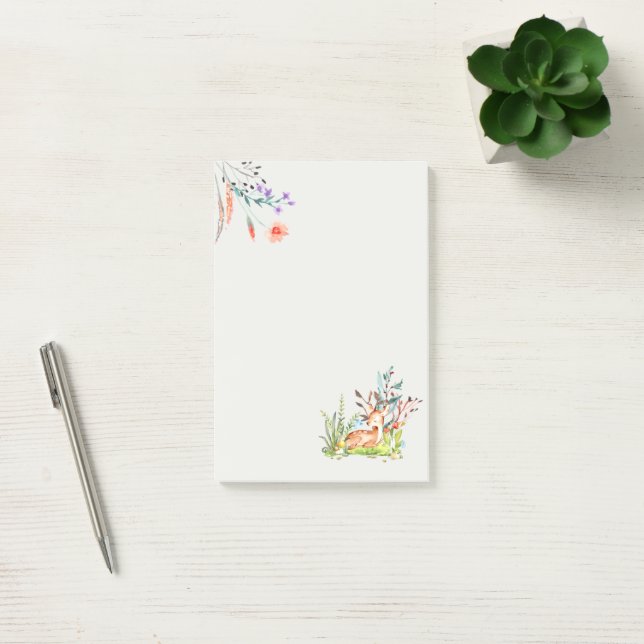 Deer and Flowers Notes (Office)