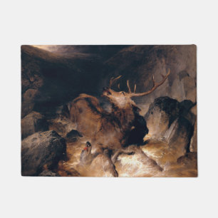 Deer and Hound Dogs in a Mountain Torrent Doormat