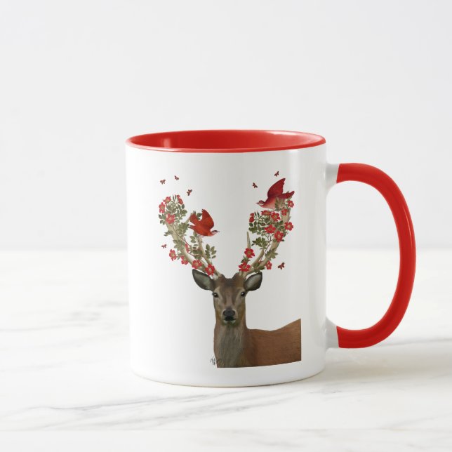 Deer and Love Birds 2 Mug (Right)