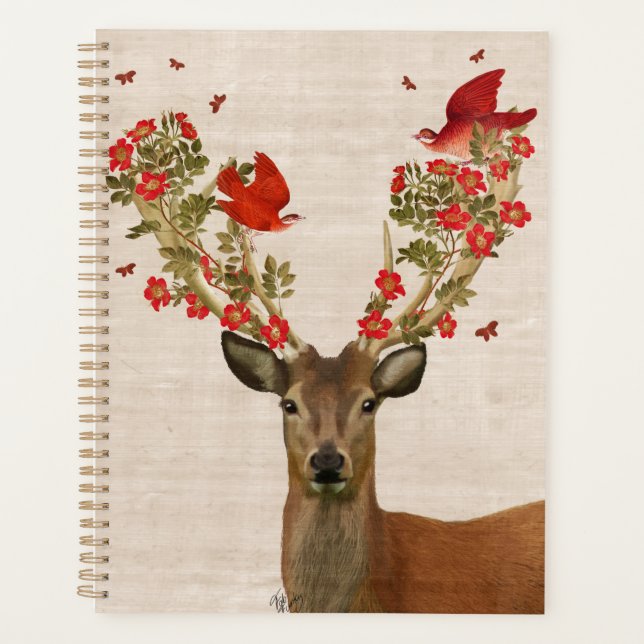 Deer and Love Birds Planner (Front)