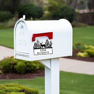Deer and trees custom address sticker