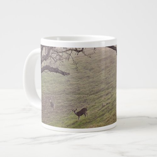 Deer and Trees Large Coffee Mug