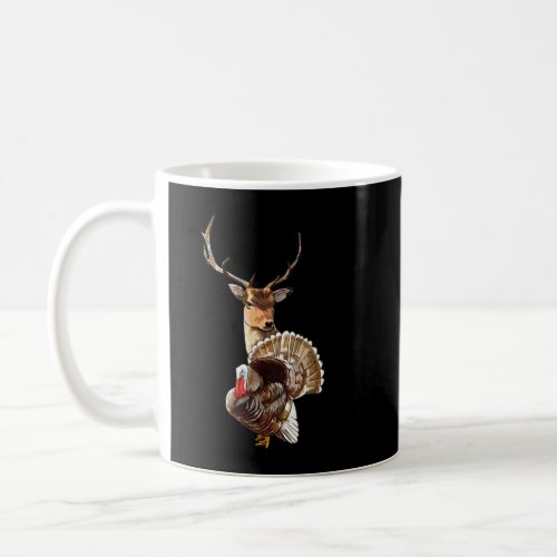 Deer And Turkey Cool Hunt Hobby Hunting Wildlife H Coffee Mug