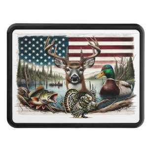 Deer and USA Country Hitch Cover