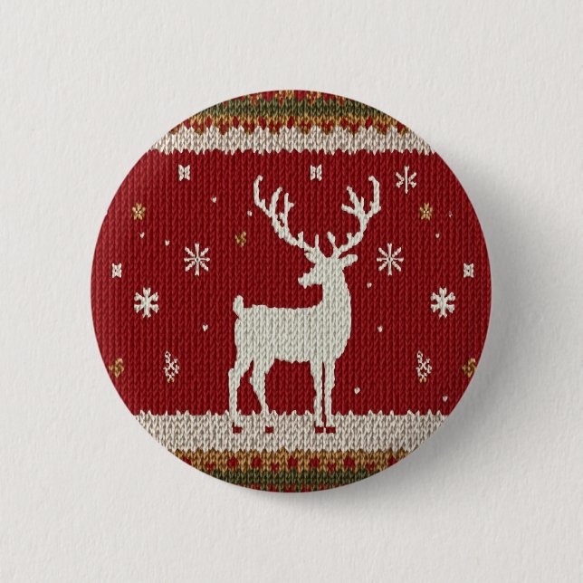 deer and winter button (Front)