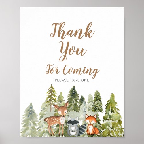 Deer animal adventure Camper Thank you for coming Poster