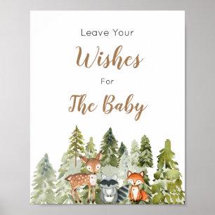 Deer animal adventure Camper Wishes for Baby Poster
