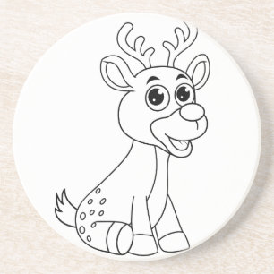 Deer Animal Fawn Baby Young Animal Cute Postcard P Coaster