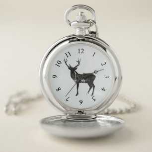 Deer Animal Nature Wildlife Pocket Watch