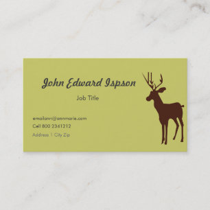 Deer Animal Wildlife Business Card