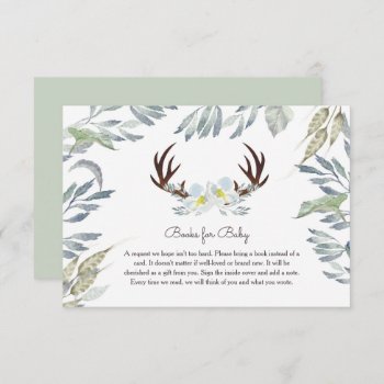 Deer Antler Books For Baby Card by VGInvites at Zazzle