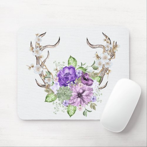 Deer Antler Bouquet Mouse Pad