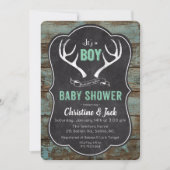 Deer Antler Boy Baby Shower Invitation (Front)