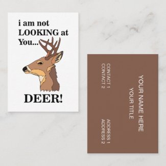 Deer Antler Funny Outdoor Business Card