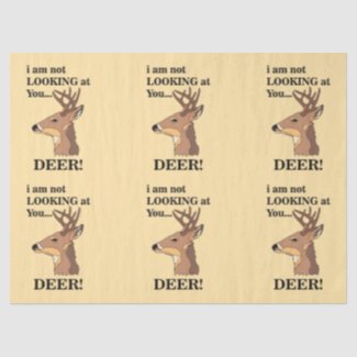 Deer Antler Funny Tissue Paper