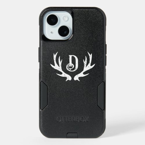 Deer antler logo iPhone 15 Otterbox Commuter Case