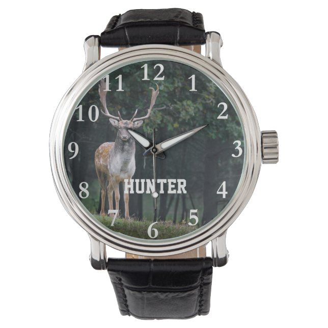 Deer Antler Personalized Hunter Watch (Front)
