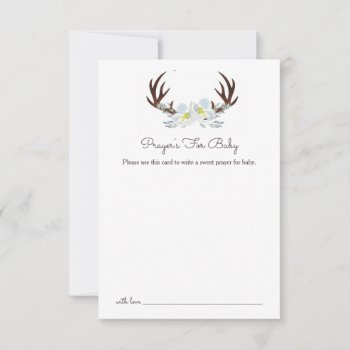 Deer Antler Prayers For Baby Invitation by VGInvites at Zazzle