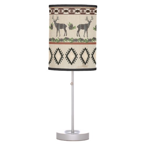 Deer Antler Rustic Country Cabin Mountain Tribal Table Lamp