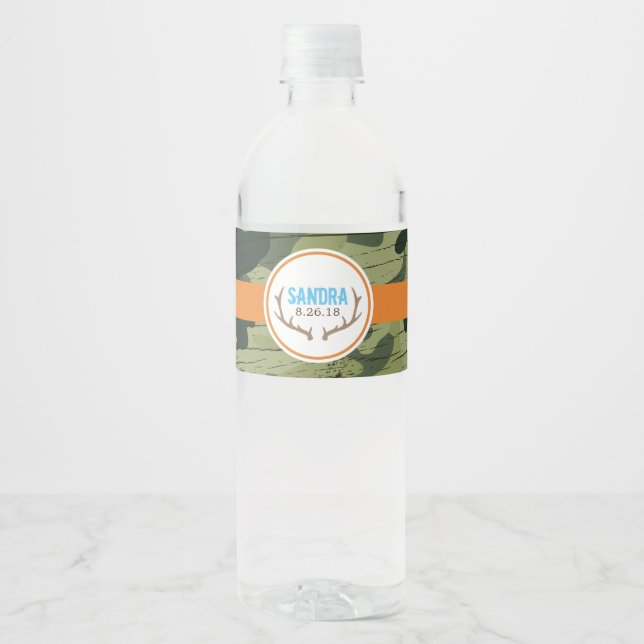 Deer Antler Water Bottle Labels (Front)