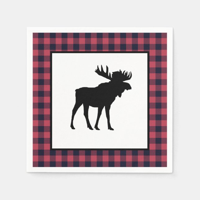 Deer Antler Wilderness Mountain Napkins (Front)