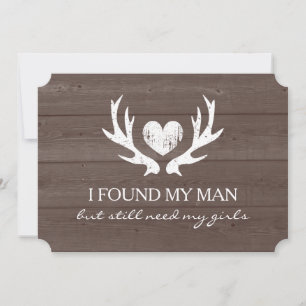 Deer antler Will you be my bridesmaid request card