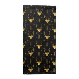 Deer Antlers Arrows Christmas Pattern V2 Gld ID861 Cloth Napkin