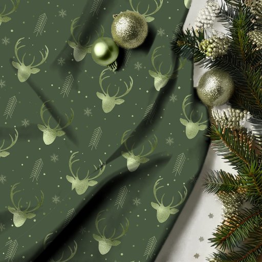 Deer Antlers Arrows Christmas Pattern V2 Gr ID861 Fabric