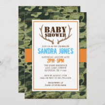 Deer Antlers Baby Shower Invitation