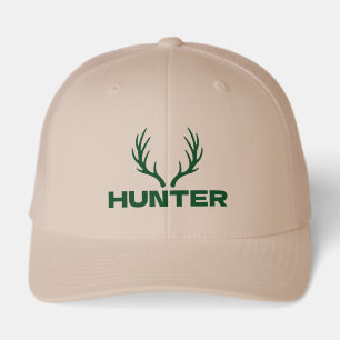 Deer Antlers Bold Typography Hunter Hat