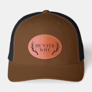 Deer Antlers Bold Typography Hunter Wife Hat