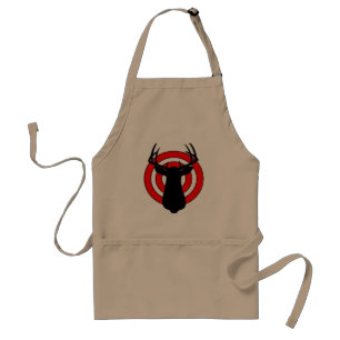 Deer Antlers Bullseye Adult Apron