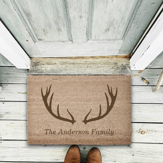 Deer Antlers Fiber Doormat (Deer Antlers Doormat)