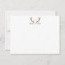 Deer Antlers Hunting Outdoorsman Hunter Custom Note Card