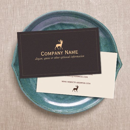 Customizable Deer Business Card