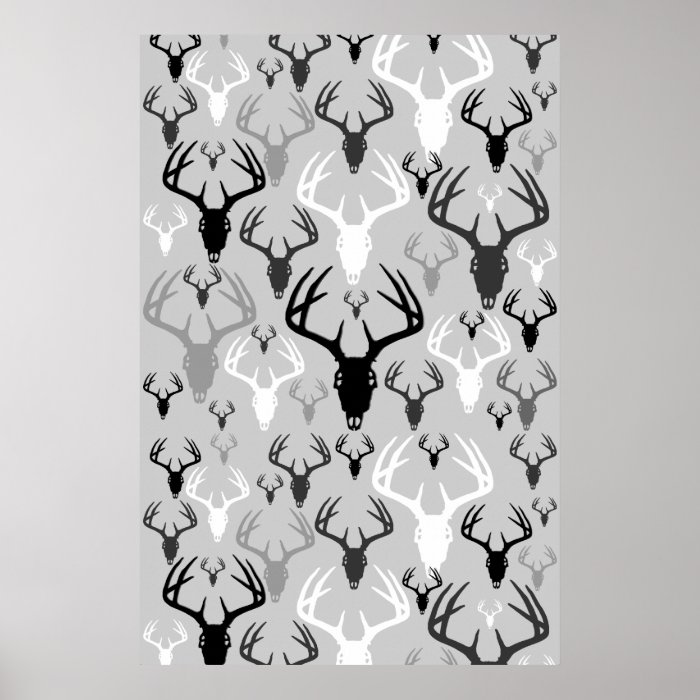 Deer Antlers Skull pattern Print