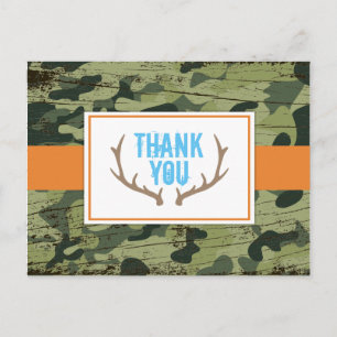 Deer Antlers Thank You Postcard